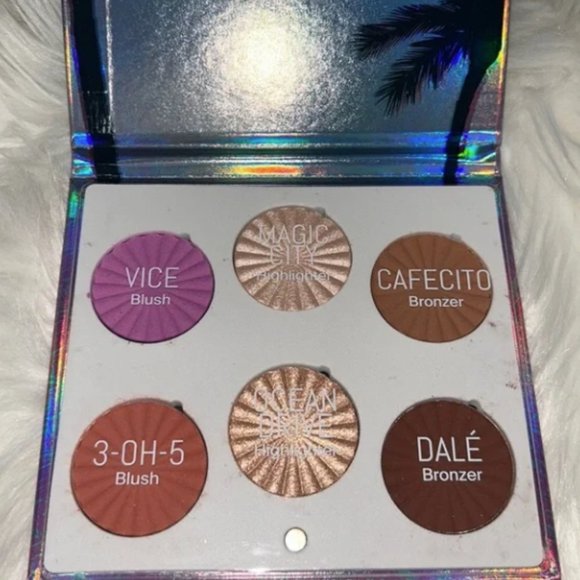 OFRA MINI MIX FACE PALETTE BIENVENIDOS A MIAMI (blush, highlight, bronzer) NEW - Picture 13 of 14